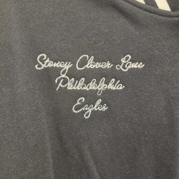 47 Philly Eagles Womens Black Stoney Clover Long Sleeve Track Jacket Sz Xl Nwt - Picture 6 of 15